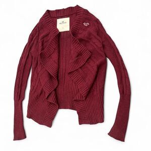 Y2K Hollister Rabbit Hair Blend Knit Preppy Cardigan Sweater